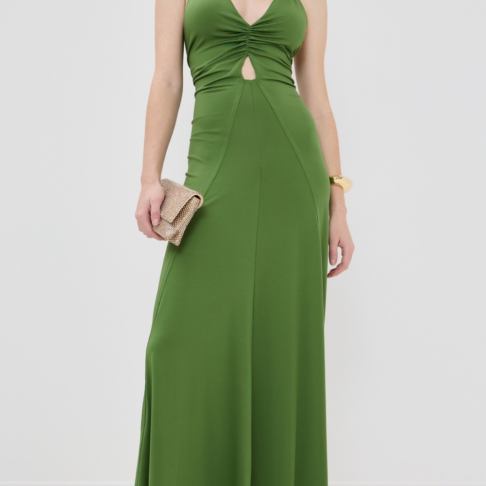 Victoria Beckham Green Maxi Dress